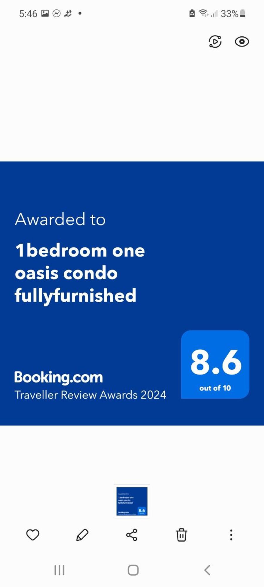 Apartment 1bedroom One Oasis Fullyfurnished *